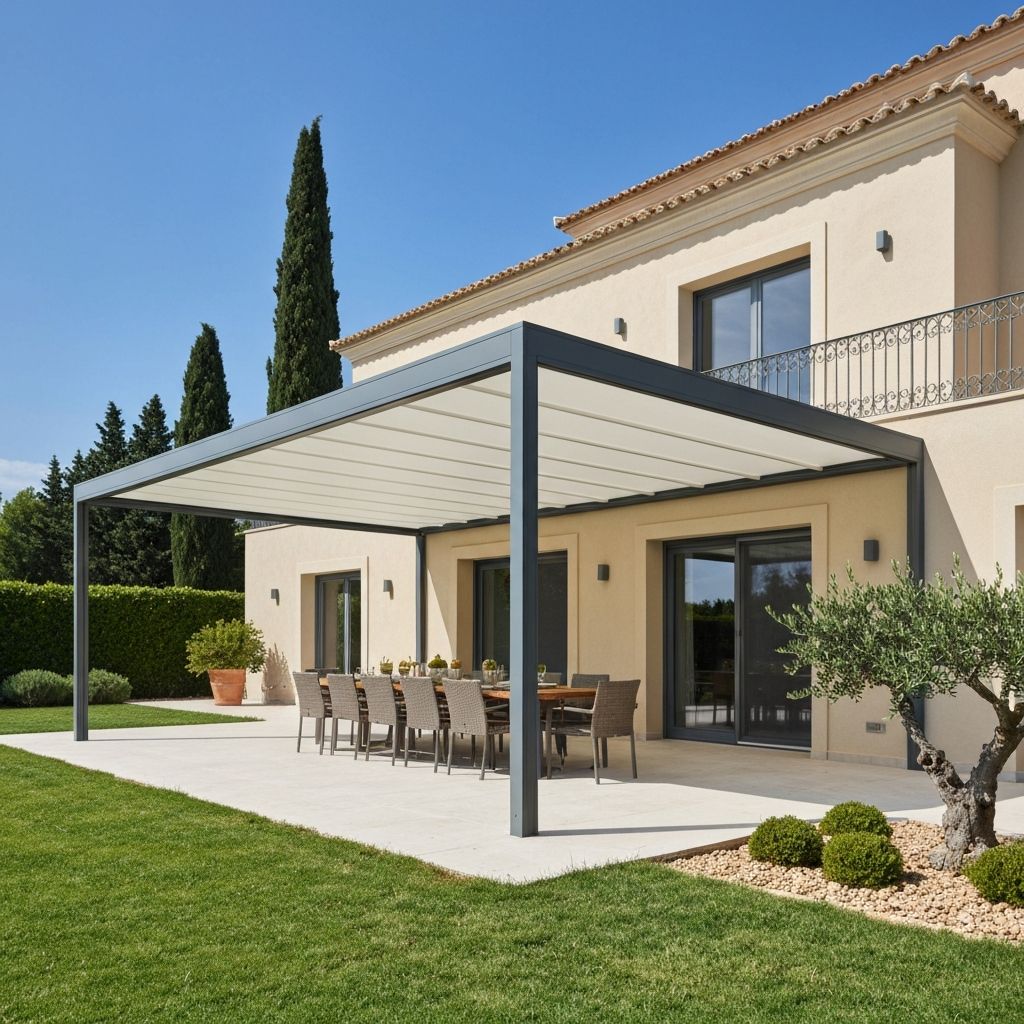 Modern pergola installation