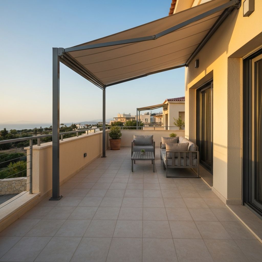 Beautiful outdoor awning installation